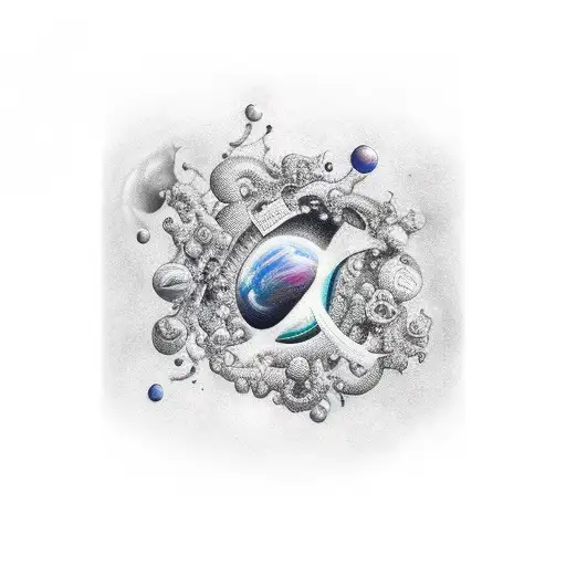 milky way tattoo design idea