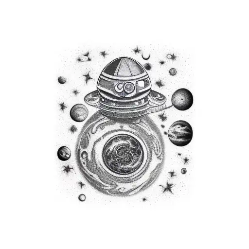 milky way galaxy tattoo design idea