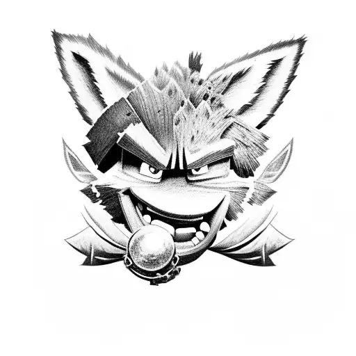 crash bandicoot  tattoo design idea