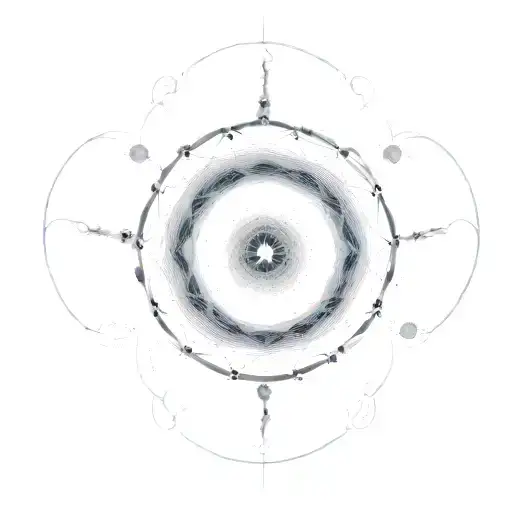 wormhole with blue shading tattoo design idea