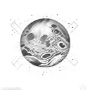 planet Mars tattoo design idea