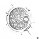 planet Mars tattoo design idea