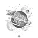 planet Mars tattoo design idea