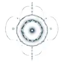 wormhole with light blue shading tattoo design idea