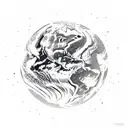 planet earth tattoo design idea