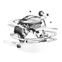 planet earth tattoo design idea