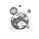 planet earth tattoo design idea