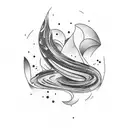 milky way tattoo design idea