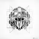 futurist cyborg human rocket tattoo design idea