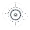 wormhole with blue shading tattoo design idea