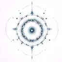 wormhole with blue shading tattoo design idea