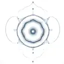 wormhole with blue shading tattoo design idea