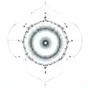 wormhole with blue shading tattoo design idea