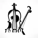 cello tattoo design idea