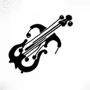 cello tattoo design idea