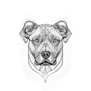 A pitbull made up of lines of code tattoo design idea