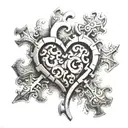 A puzzle piece forming a heart shape with intricate details tattoo design idea