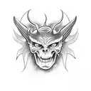 Devil tattoo design idea