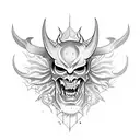 Devil tattoo design idea