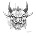 Devil with a clock  tattoo design idea