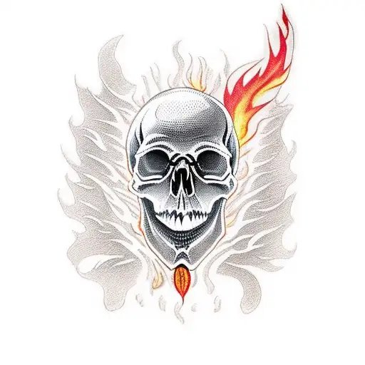 skull on fire tattoo meaning