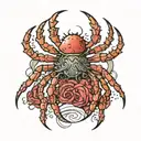 spider crab god tattoo design idea