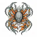 spider crab god tattoo design idea