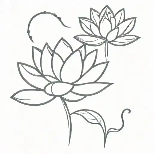 lotus and "godspeed" word tattoo design idea