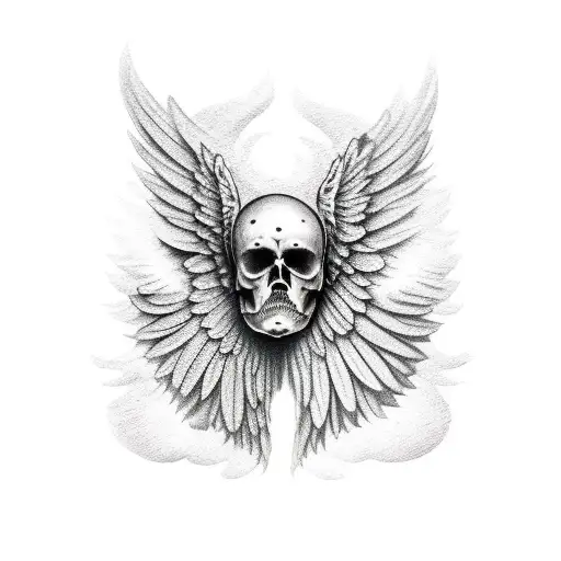 Fallen angel tattoo design idea
