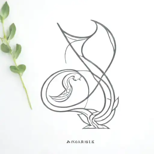 Aquarius + Virgo tattoo design idea