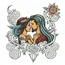 Aquarius and Virgo tattoo design idea