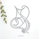 Aquarius + Virgo tattoo design idea
