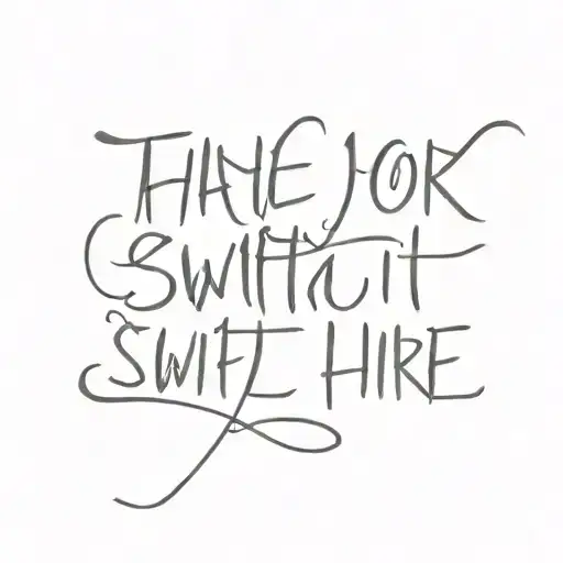 Taylor Swift I hate it here lyrics incorporated tattoo design idea