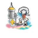 Microwave wearing a chefs hat tattoo design idea