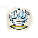 Microwave wearing a chefs hat tattoo design idea