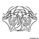 Dragon and libra tattoo design idea