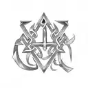 Nordic runes of power strength success and health tattoo design idea