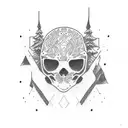 snowboard tattoo design idea