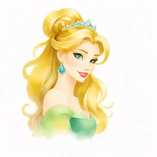 disney princess tattoo design idea