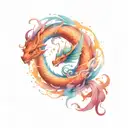 mulan dpuble dragon tattoo design idea