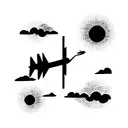 voyage avec avion et boussole tattoo design idea