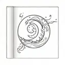 An intricate fantasy book with a moon and eclipse as the cover design tattoo design idea