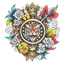 gamble luck tattoo design idea