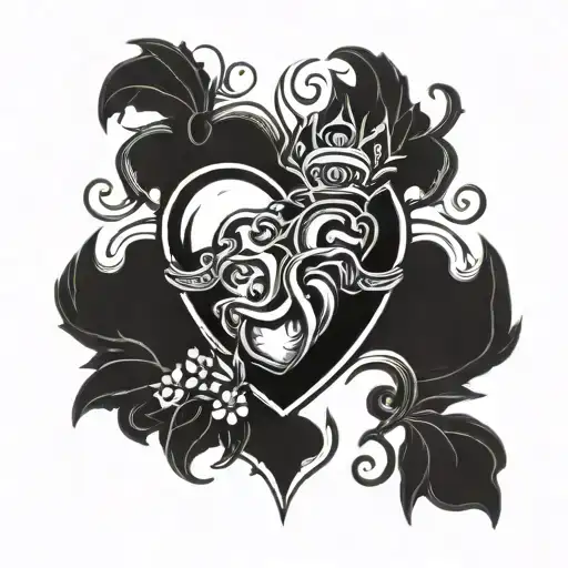 sacred heart tattoo design idea