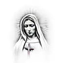 virgin mary tattoo design idea