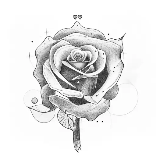 a tree, a gun and a rose tattoo design idea