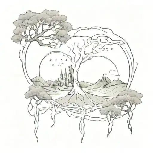 lord of the rings Narsil as sleeve tattoo  tattoo design idea