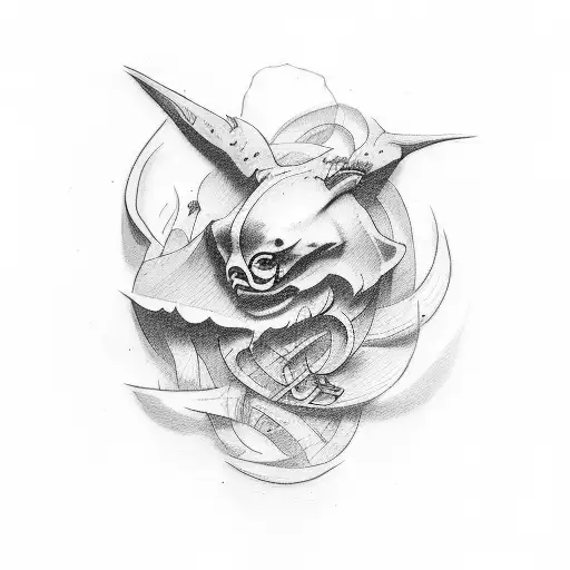 Simple tattoo with the initials C & M tattoo design idea