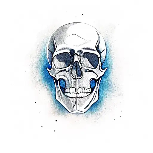 A skull inscribed 187  tattoo design idea