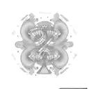 numero 2001 en vertical  tattoo design idea